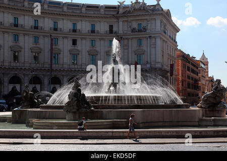 Italia Roma Piazza della Repubblica la Piazza della Repubblica Foto Stock