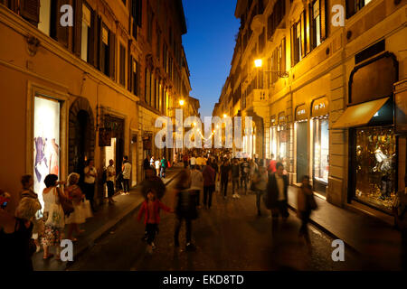 Italia Roma Via dei Condotti Foto Stock