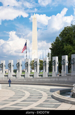 Il Monumento a Washington dalla American Memorial Foto Stock