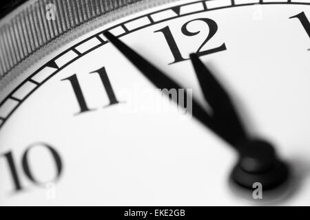 Orologio, foto in bianco e nero Foto Stock