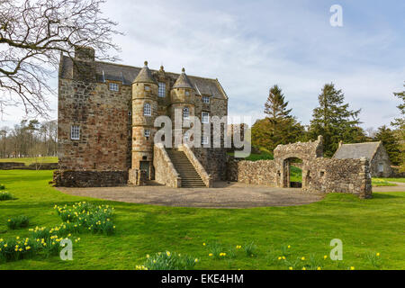 Il castello di Rowallan, Ossett, Ayrshire, in Scozia, Regno Unito Foto Stock