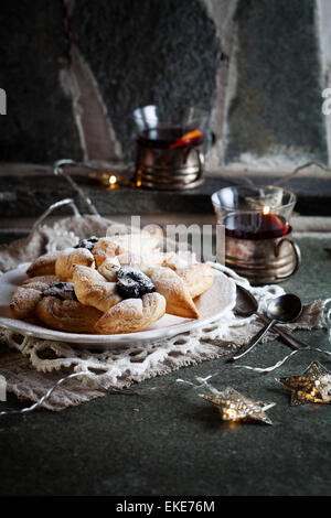 Joulutorttu, finlandese tradizionale pasticceria di natale Foto Stock