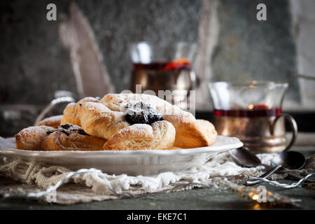 Joulutorttu, finlandese tradizionale pasticceria di natale Foto Stock