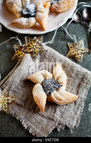 Joulutorttu, finlandese tradizionale pasticceria di natale Foto Stock