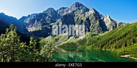 Splendidi laghi glaciali in polacco monti Tatra Foto Stock