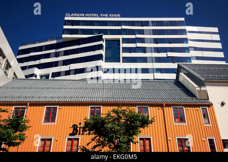 Il ristorante sulla Strandtorget, Clarion Hotel il bordo, Tromsø, Norvegia, Scandinavia, Europa Foto Stock