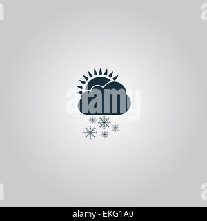 Il cloud neve icona sun Foto Stock