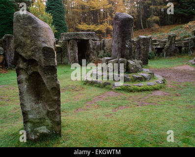 Il Druido del tempio, North Yorkshire, Inghilterra; romantico ottocentesco follia costruito da William Danby Foto Stock