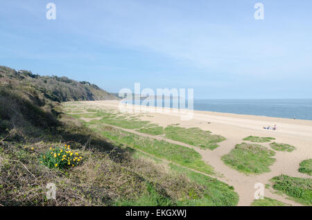 Slapton Sands Beach in South Devon Foto Stock