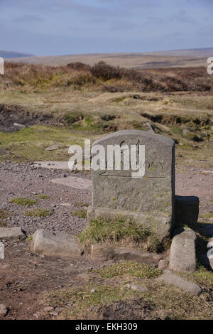 Seguire le indicazioni per Llanthony su Offa's Dyke, percorso di Montagna Nera, Vale of Ewyas, Monmouthshire Foto Stock