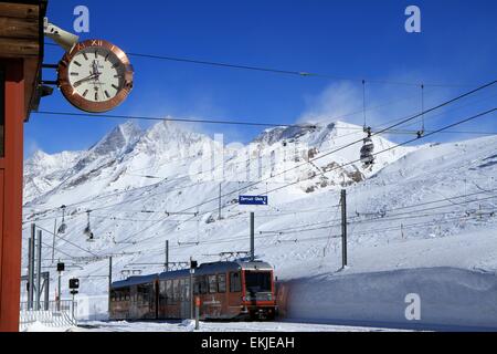 La stazione di Gornergrat, Zermatt, Svizzera Foto Stock