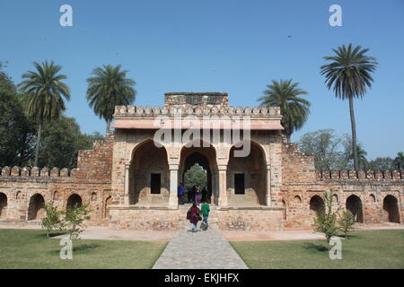 La tomba di Humayun, tomba dell'imperatore Mughal Humayun a Delhi, India Foto Stock