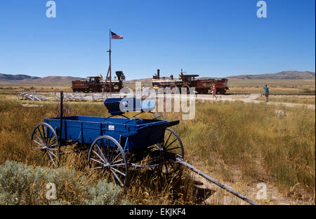 Golden Spike National Historical Site, vicino Brigham City, Utah, Stati Uniti d'America Foto Stock