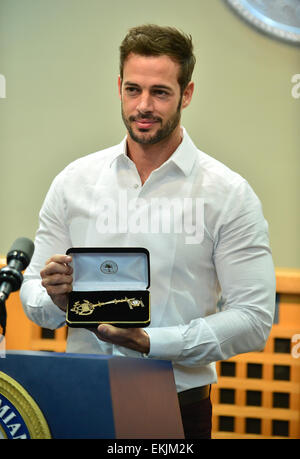 William Levy riceve le chiavi della città di Miami con: William Levy dove: Miami, Florida, Stati Uniti quando: 06 Ott 2014 Foto Stock