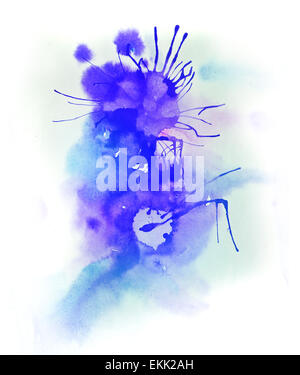 Con uno sfondo colorato cool spot ad acquerello Foto Stock