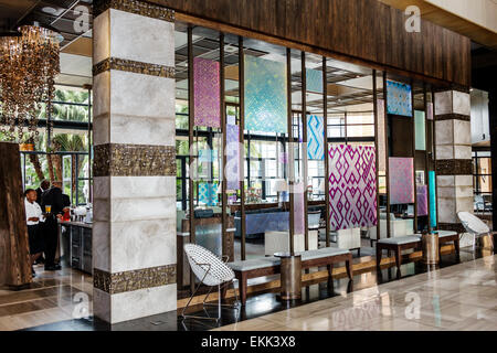 Johannesburg Sud Africa, Rosebank, Hyatt Regency, hotel, hall, interni, arredamento, SAfri150307002 Foto Stock