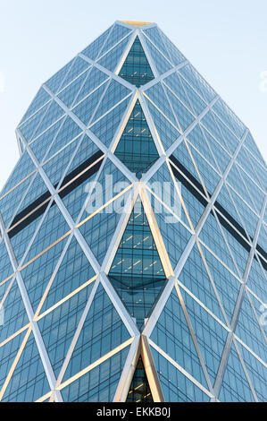 Stati Uniti d'America, New York City, dettaglio della facciata della Hearst Tower Foto Stock