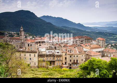 Antico borgo pietroso di Sartene, Corsica (Corse), Francia Foto Stock