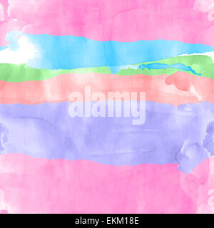 Seamless righe ad acquerello Foto Stock