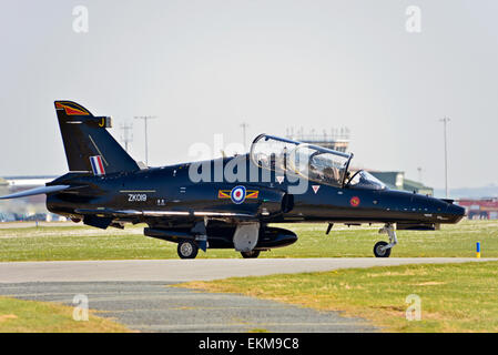 Raf Valley Anglesey North Wales UK ZK019 T2 Hawk getto veloce Foto Stock