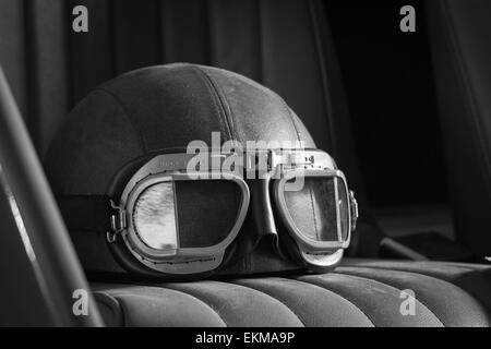 Vintage Race Car casco Foto Stock