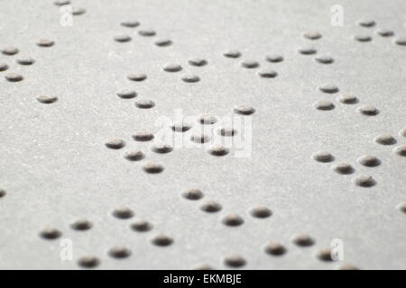 Chiudere fino al Braille lettere in Ebraico Foto Stock