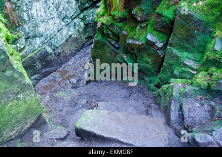 Lud è la Chiesa, Parco Nazionale di Peak District, Staffordshire, England, Regno Unito Foto Stock