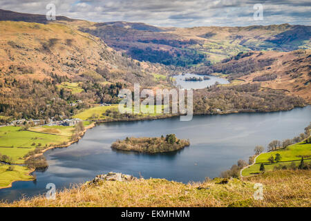 Paesaggio inglese; vista da argento Howe Grasmere Cumbria Inghilterra England Foto Stock