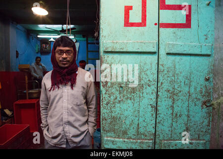 Commercio all'ingrosso mercato ortofrutticolo Bepin Behari Ganguly Street Calcutta Kolkata Foto Stock