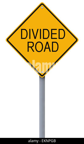 Strada divisa Foto Stock