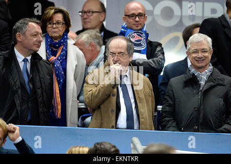 THIERRY BRAILLARD / NOEL LE GRAET / CLAUDE BARTOLONE - 11.04.2015 - Bastia / PSG - Finale de la Coupe de la Ligue 2015.Photo : Visual icona / Sport Foto Stock