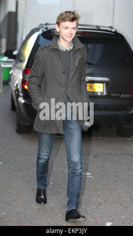 Thomas Brodie Sangster al di fuori della ITV Studios con: Thomas Brodie Sangster dove: Londra, Regno Unito quando: 09 Ott 2014 Foto Stock