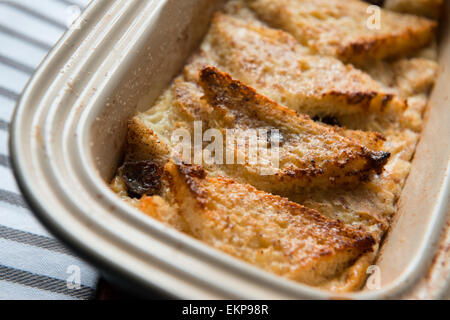 Il budino di pane e burro Foto Stock