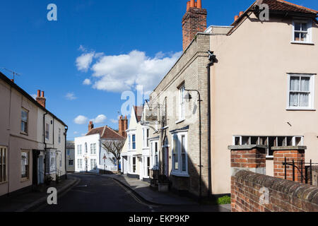 Attraenti case su Silver Street, Maldon Essex, Regno Unito Foto Stock