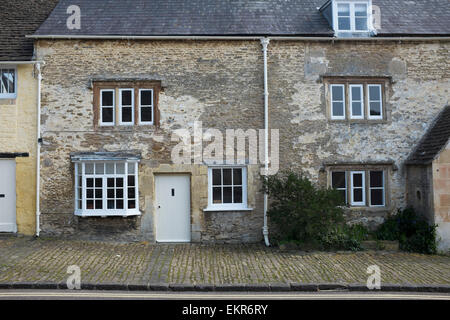 Cottage in pietra High Street Corsham in Wiltshire Foto Stock