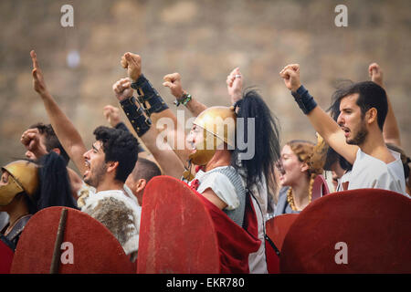 Cartaginesi e Romani Festival. I soldati romani. Foto Stock