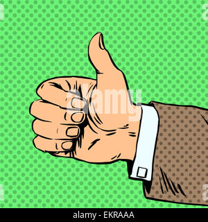 È il gesto di tutti ben bene e autostop viaggio pop arte fumetti Foto Stock