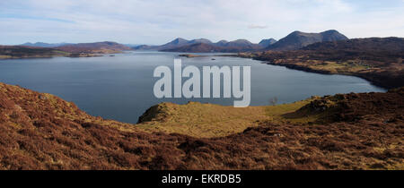 Vista sud da Ben Tianavaig, Skye, Scozia Foto Stock