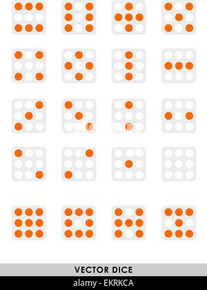 Insieme dei dadi di vettore Illustrazione Vettoriale