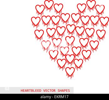 Heartbleed openssl bug forma vettoriale Illustrazione Vettoriale