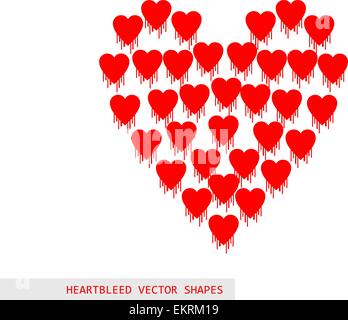 Heartbleed openssl bug forma vettoriale Illustrazione Vettoriale