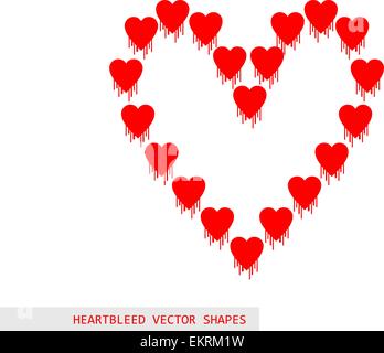 Heartbleed openssl bug forma vettoriale Illustrazione Vettoriale