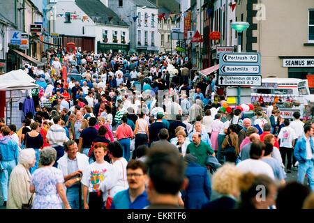 Ould Lammas Fair, Ballycastle, Co Antrim, Irlanda; Tradizionale fiera associata con il Lammas Harvest Festival Foto Stock