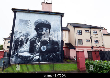 Londonderry, Irlanda del Nord : Bombardiere benzina murale Foto Stock