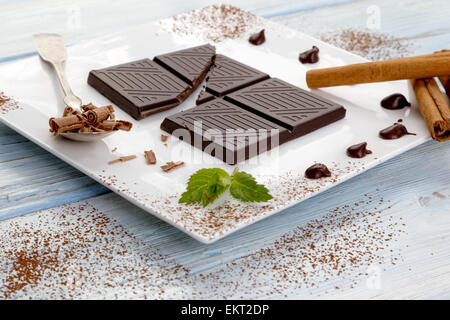 Cioccolato fondente Foto Stock