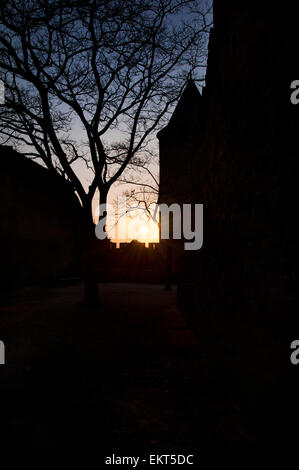 Scena retroilluminato in carcassone Foto Stock