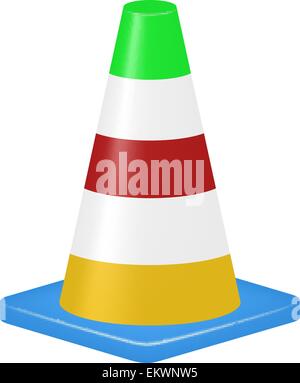 Colorate cono di traffico Illustrazione Vettoriale