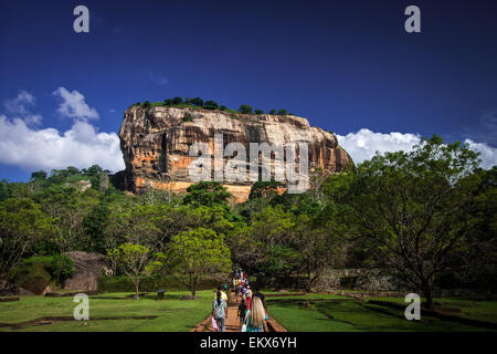 Leone di Sigiriya rock fortezza in Sri Lanka Foto Stock