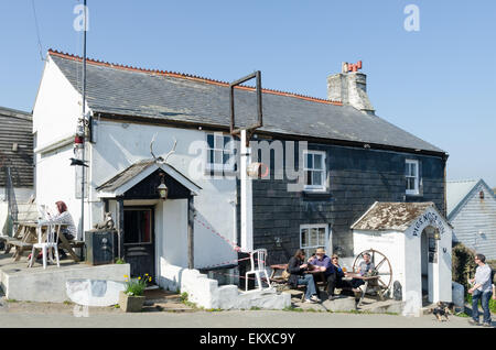 I suini naso Inn public house nel Sud i prosciutti di villaggio di Oriente Prawle in Devon Foto Stock