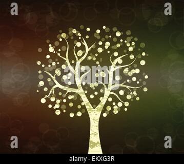 Splendido design di alberi dai colori astratti Illustrazione Vettoriale